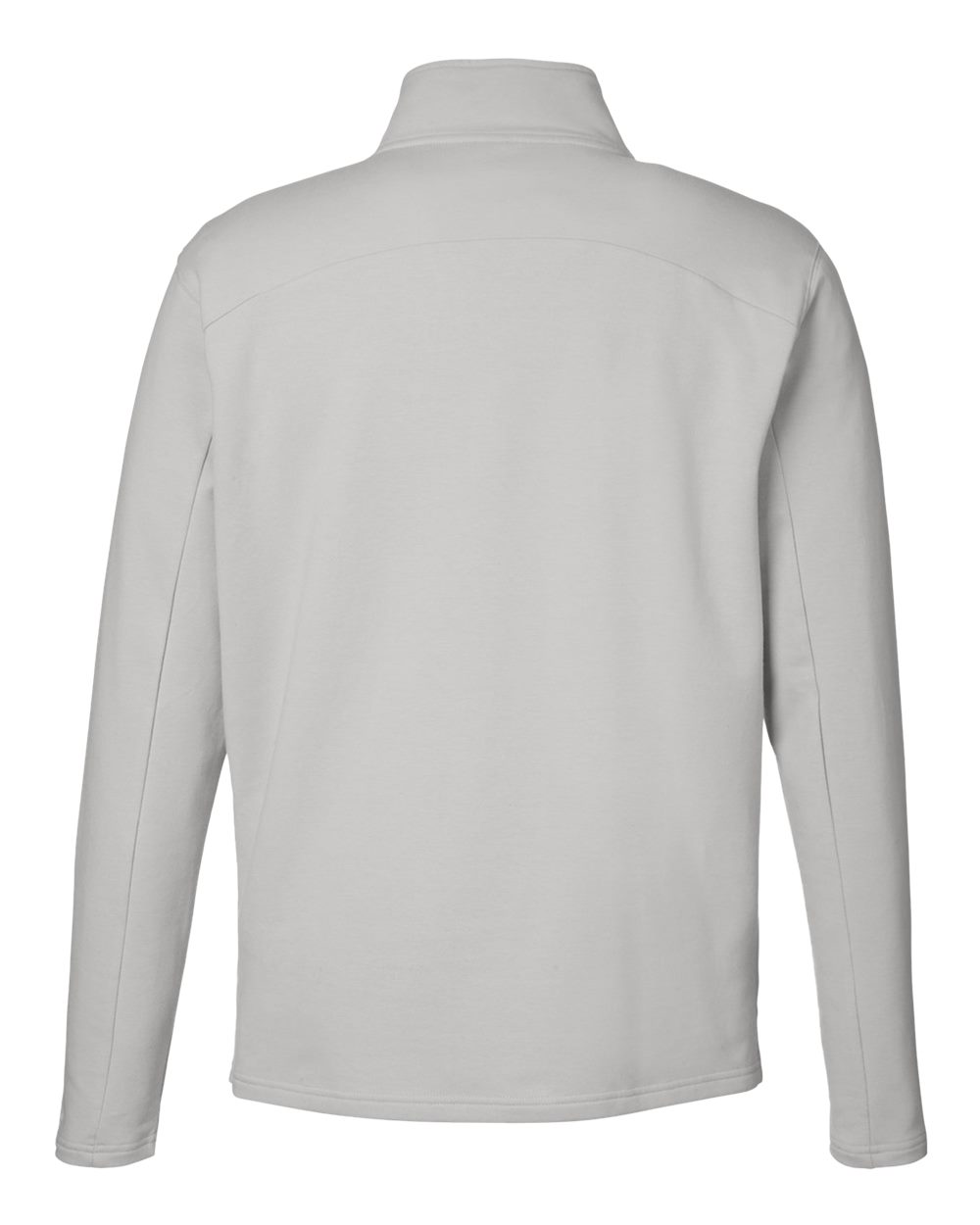 Rear View of Ash Grey Vertex Quarter-Zip Pullover - MDP1733