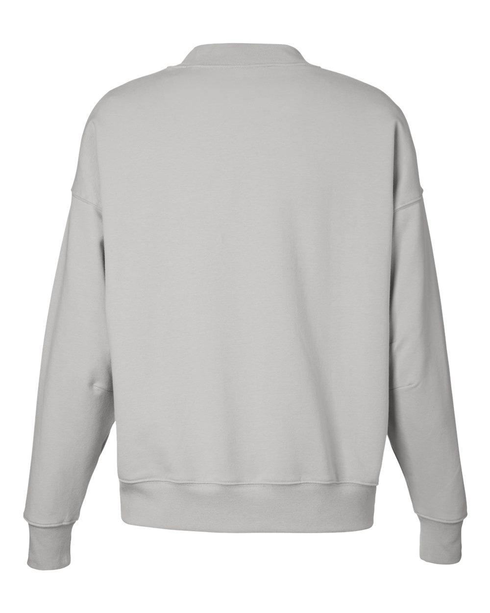 Rear View of Ash Grey Women&#39;s Vintage Oversized Crew Pullover - PDP6789