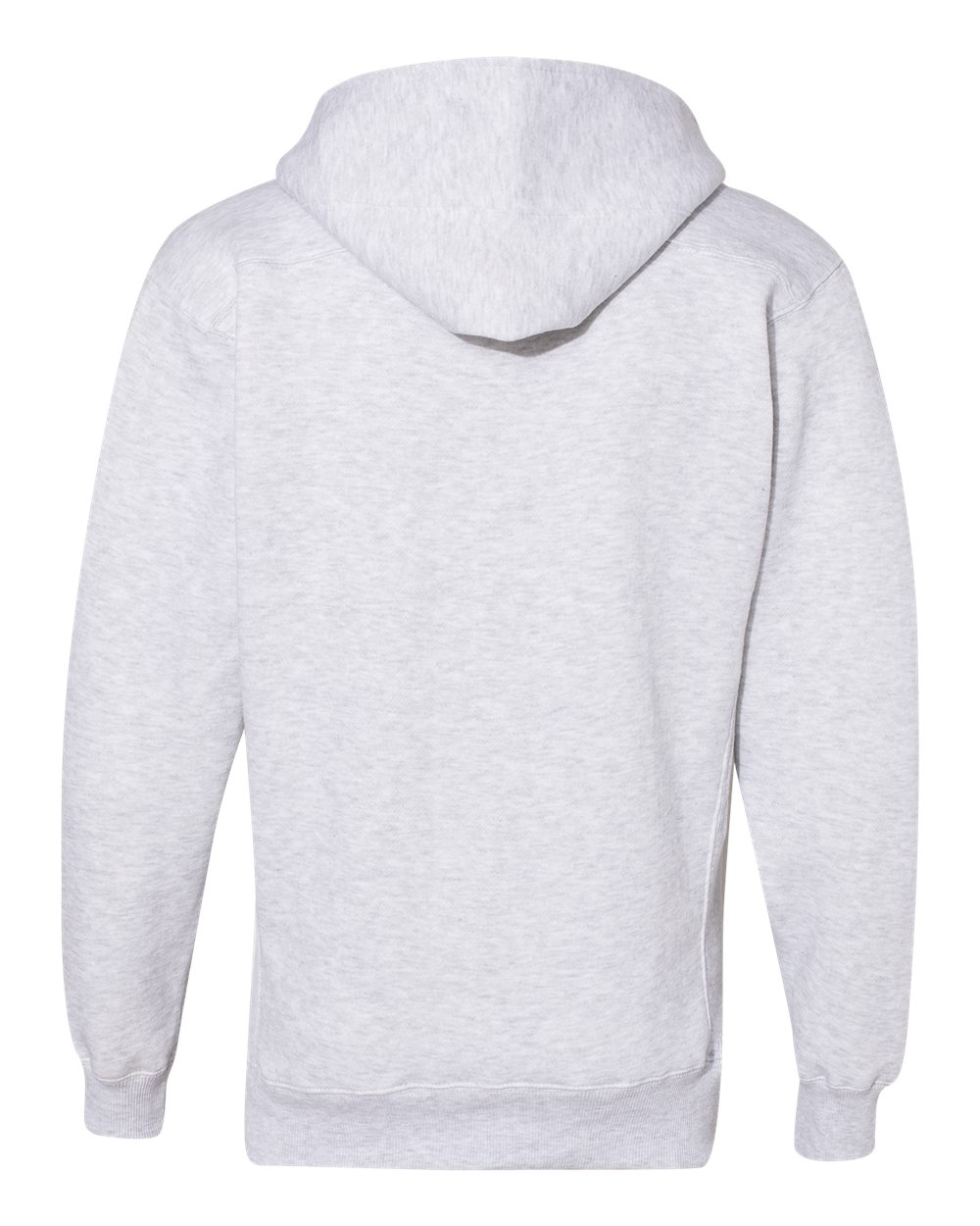Rear View of Ash Heather Sport Lace Hooded Sweatshirt - 8830