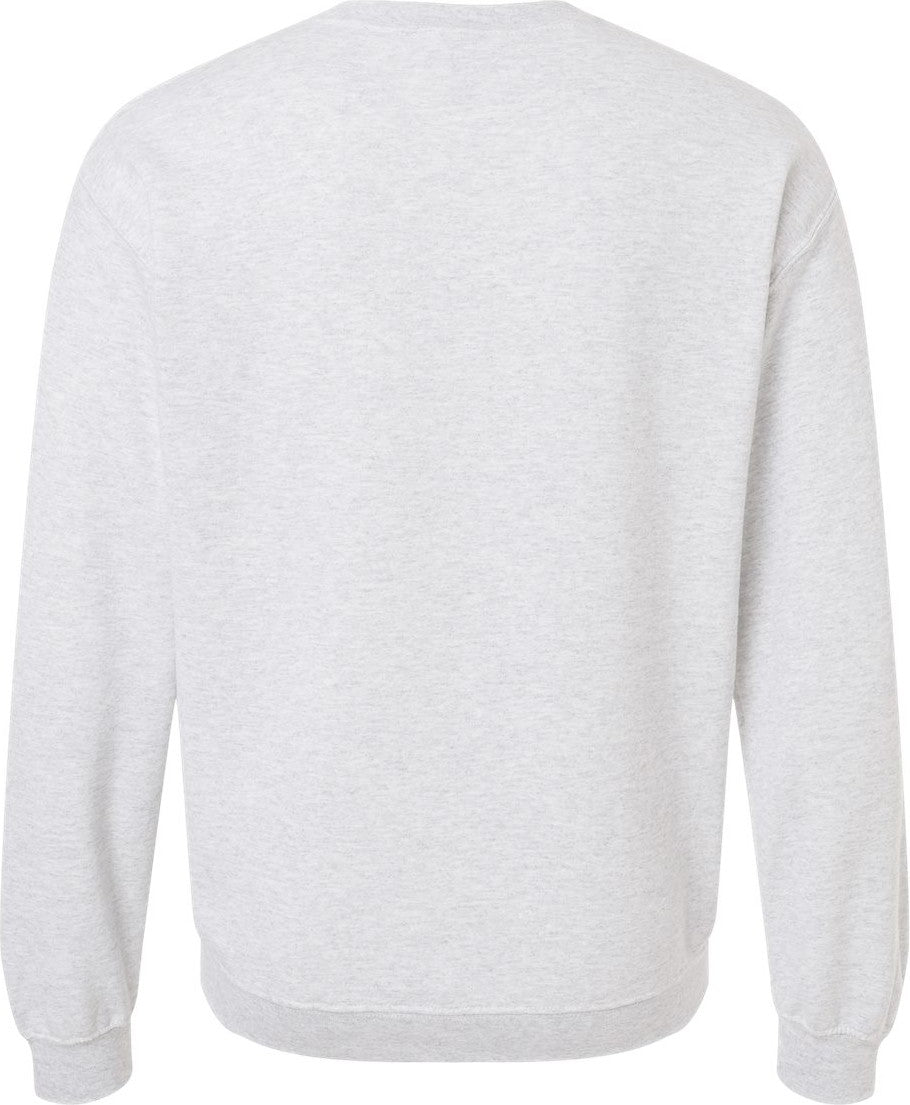 Front View of Ash Heavy Blend™ Crewneck Sweatshirt - 18000