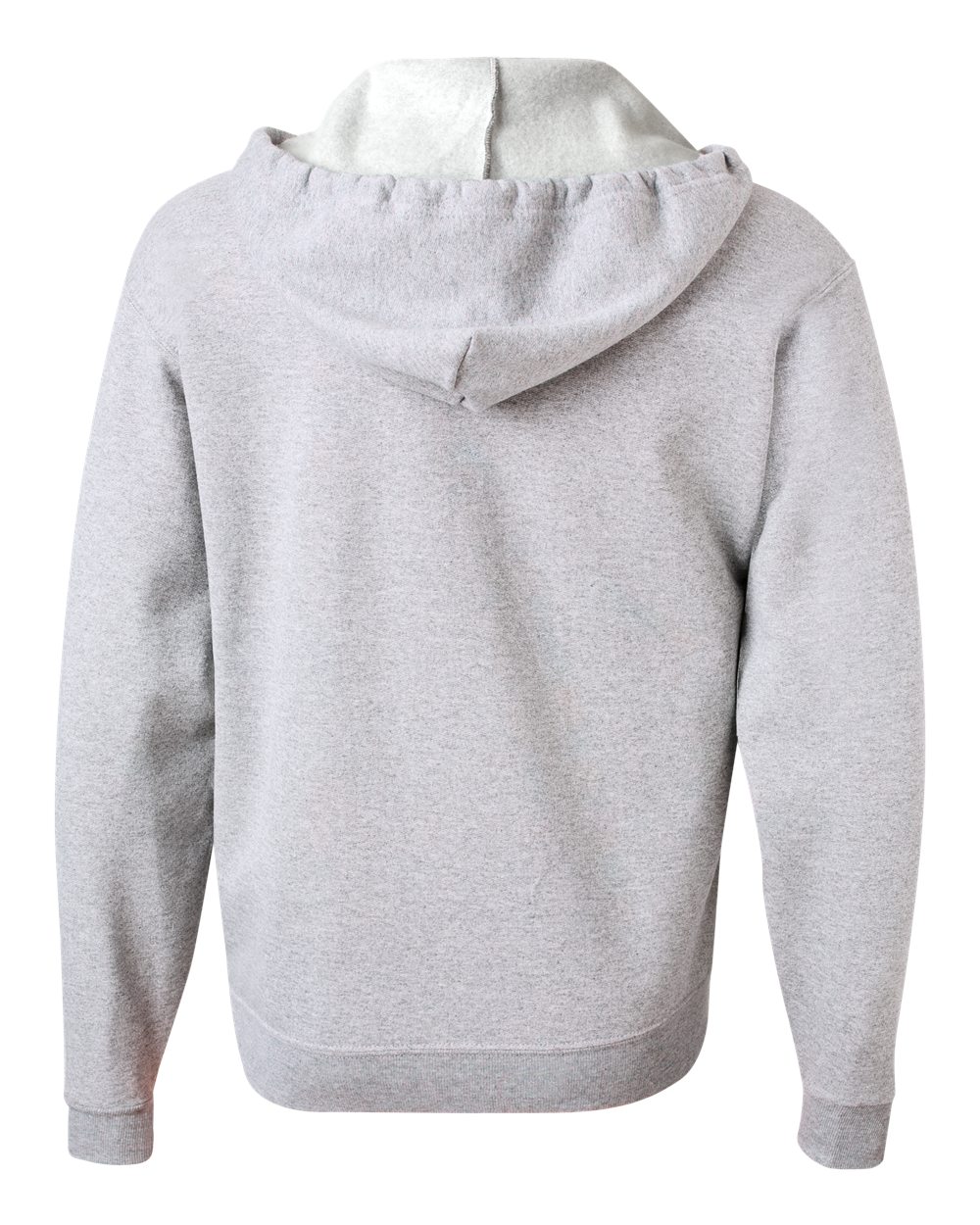 Rear View of Ash NuBlend® Full-Zip Hooded Sweatshirt - 993MR