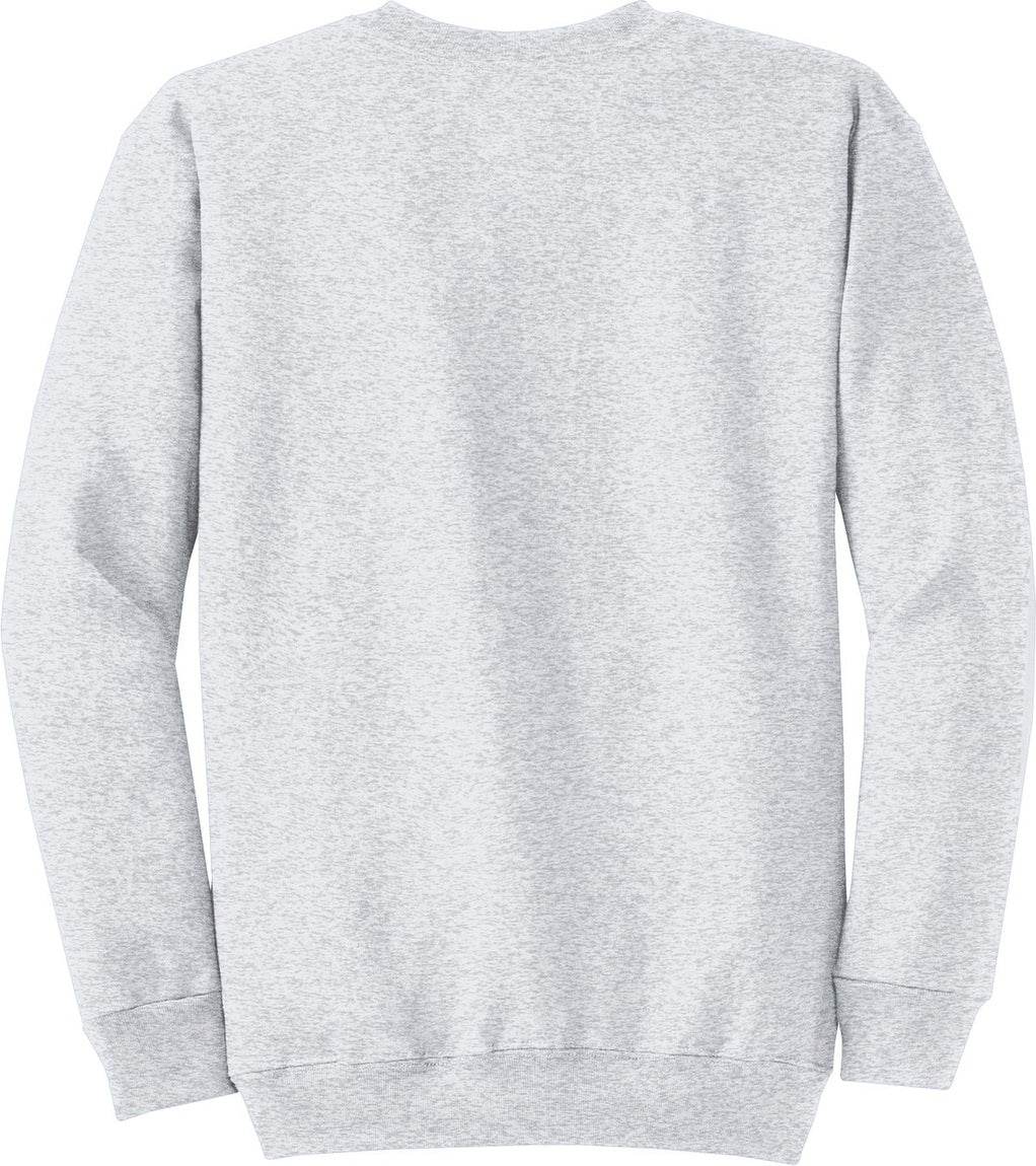 Front View of Ash Port & Co Core Fleece Crewneck Sweatshirt. PC78