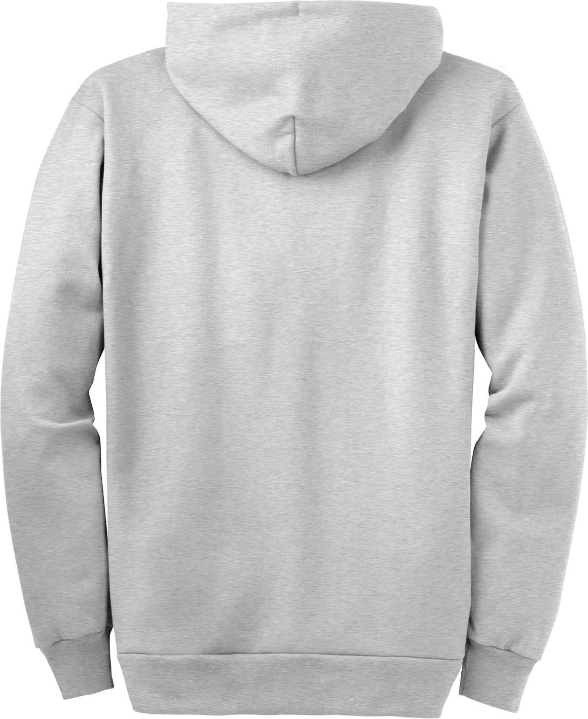 Front View of Ash Port & Co Essential Fleece Full-Zip Hooded Sweatshirt. PC90ZH