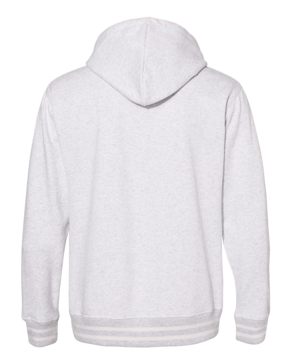 Rear View of Ash Relay Hooded Sweatshirt - 8649