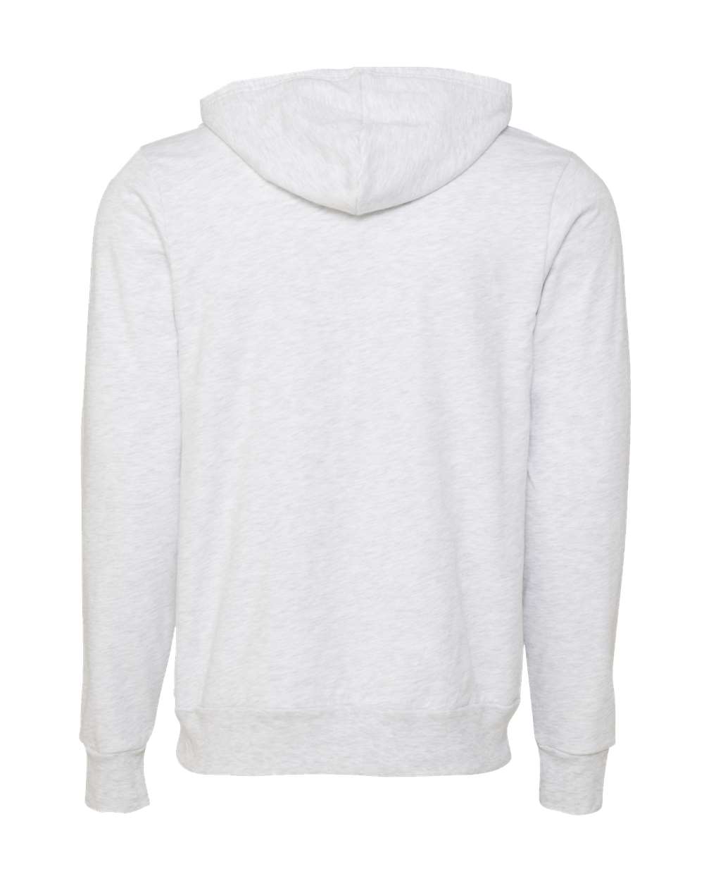 Front View of Ash Sponge Fleece Full-Zip Hoodie - 3739