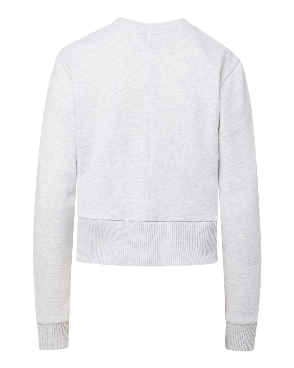 Front View of Ash Women's Romi Cloud Fleece Crop Crewneck Sweatshirt - W22106