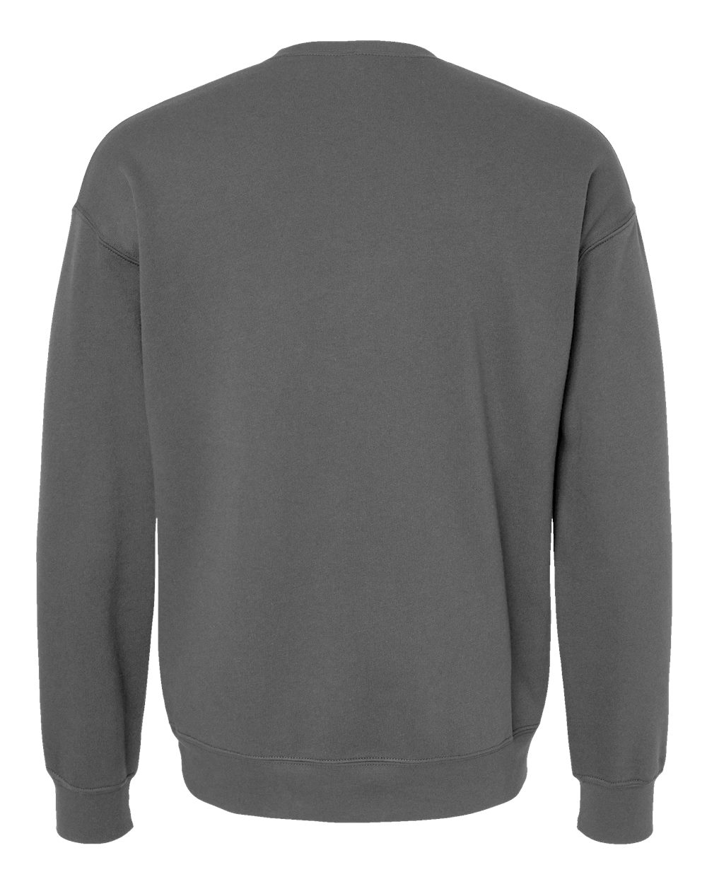 Front View of Asphalt Sponge Fleece Drop Shoulder Crewneck Sweatshirt - 3945