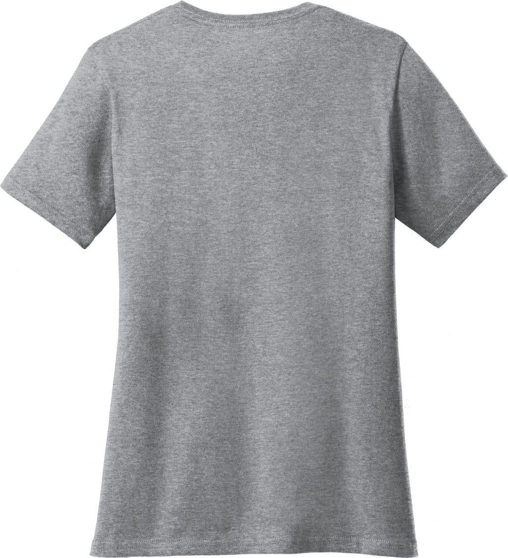 Rear View of Athl Heather Port & Co Women's Core Cotton Tee. LPC54