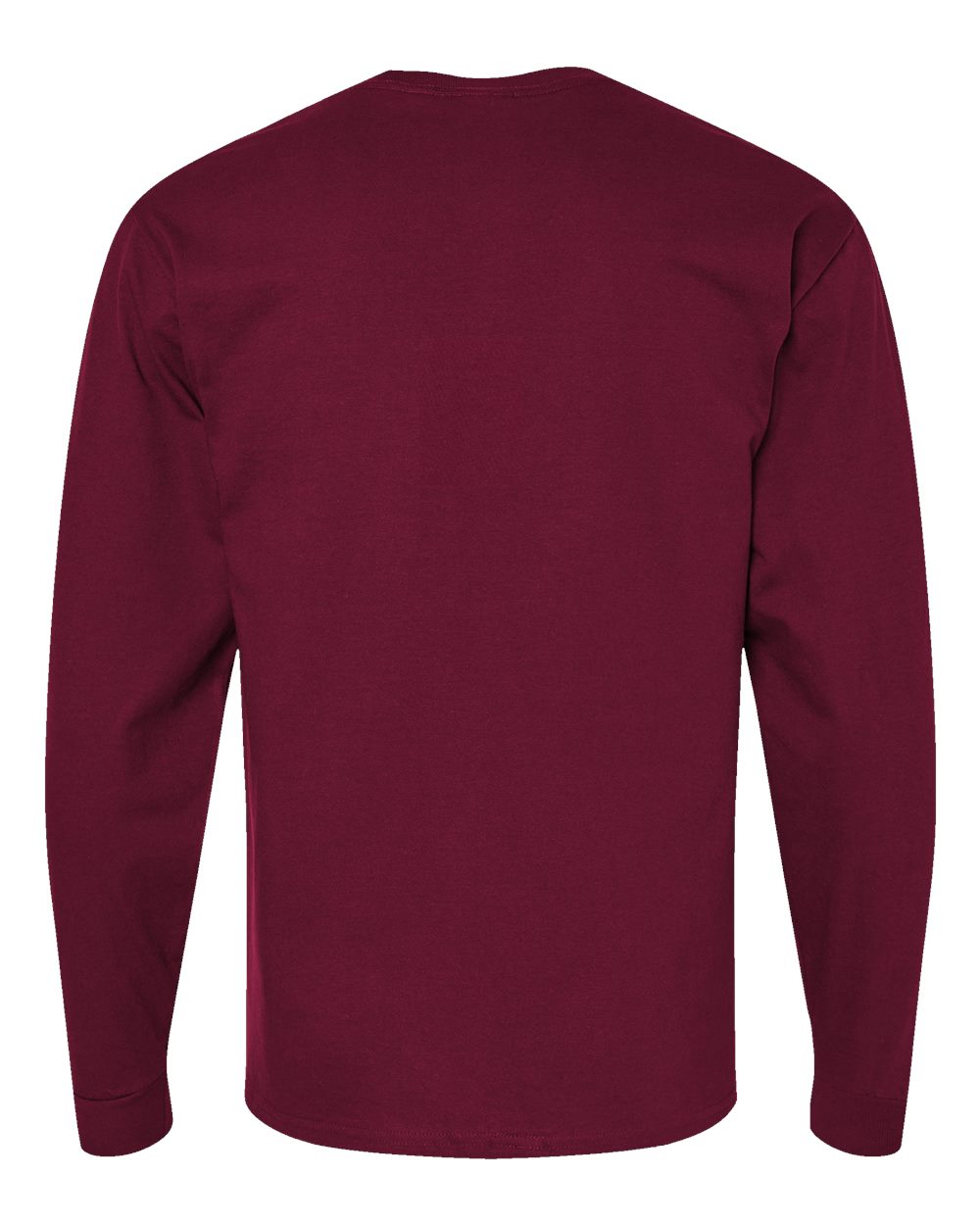 Front View of Athletic Cardinal Essential-T Long Sleeve T-Shirt - 5286