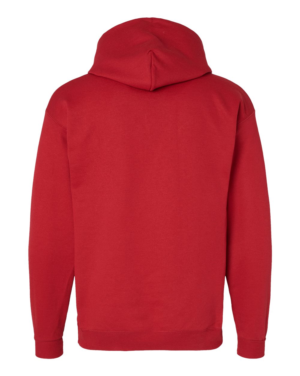 Front View of Athletic Crimson Ecosmart® Hooded Sweatshirt - P170