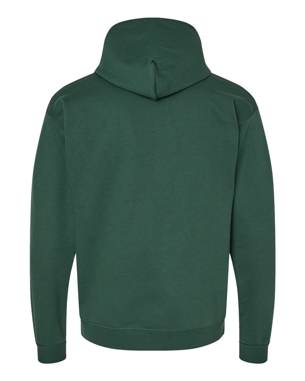 Front View of Athletic Dark Green Ecosmart® Hooded Sweatshirt - P170