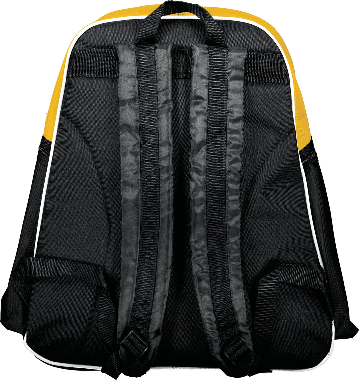 Rear View of ATHLETIC GOLD/BLACK/WHITE PLAYER BACKPACK