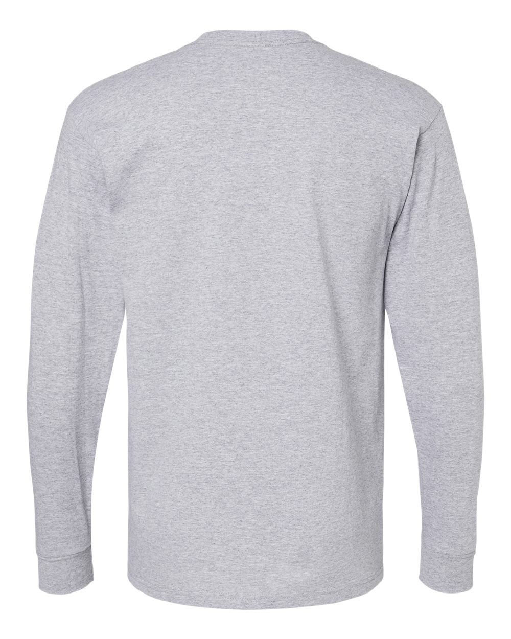 Front View of Athletic Grey Gold Soft Touch Long Sleeve T-Shirt - 4820