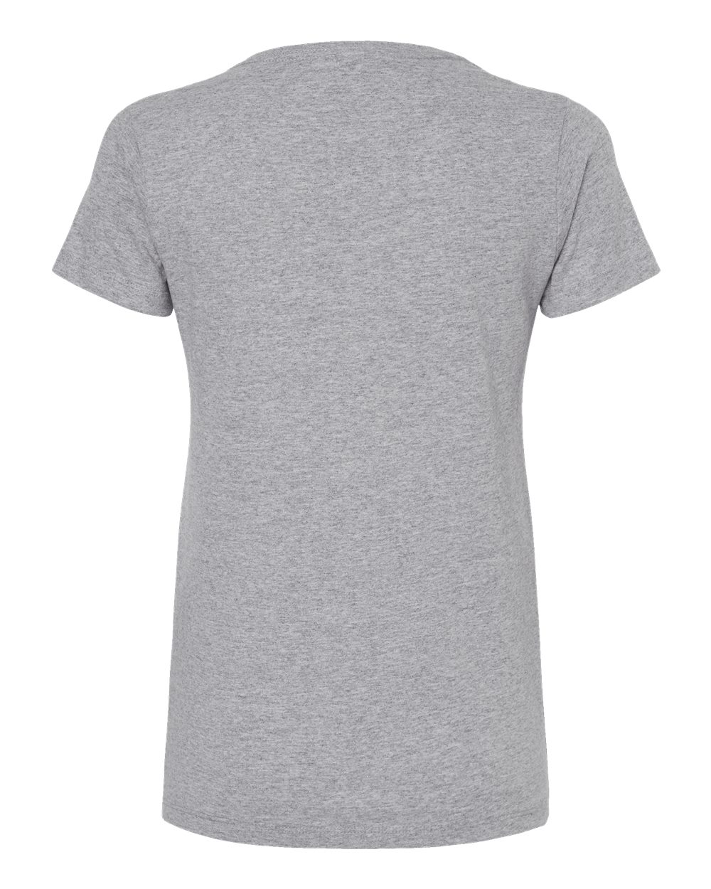 Front View of Athletic Grey Women's Gold Soft Touch T-Shirt - 4810