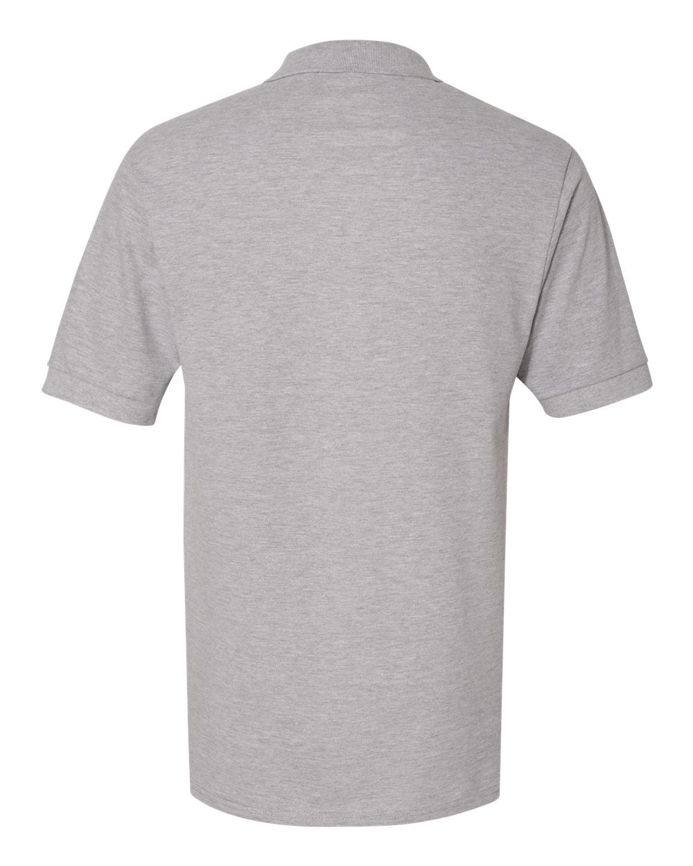 Front View of Athletic Heather 100% Ring-Spun Cotton Piqué Polo - 443M