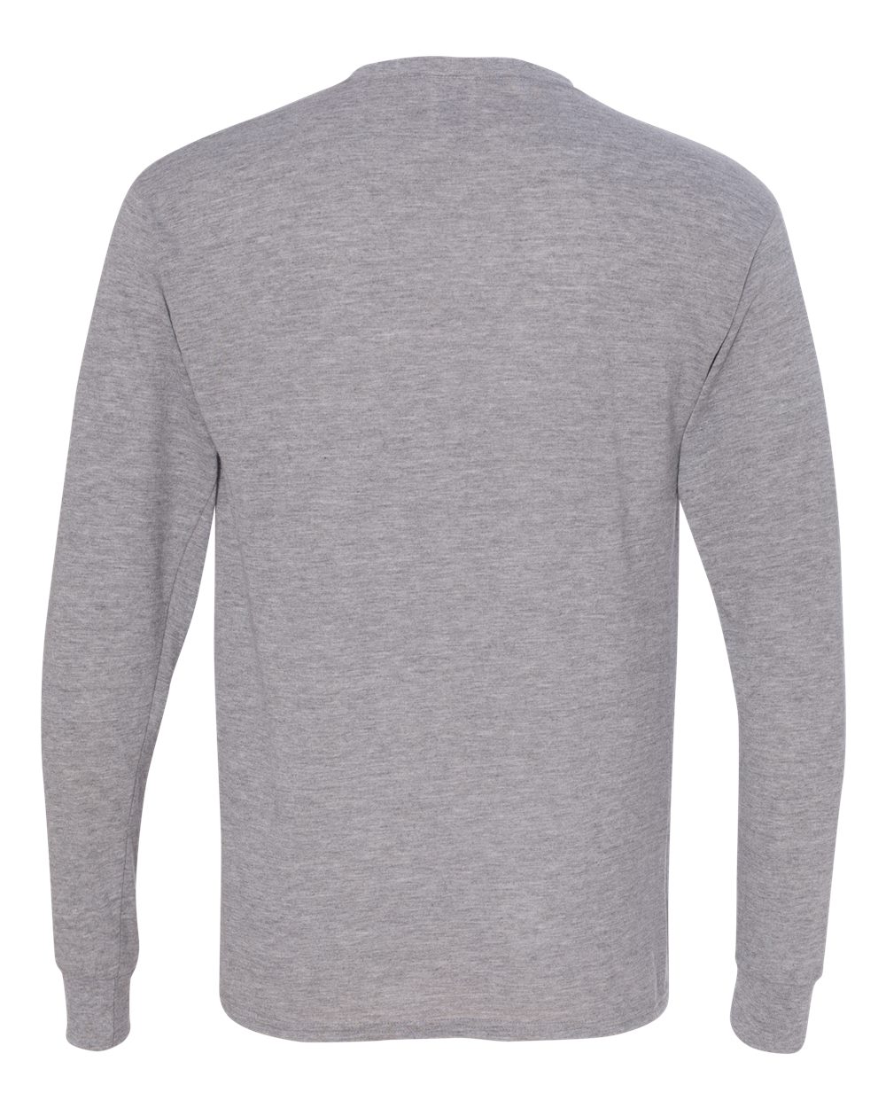 Rear View of Athletic Heather Dri-Power® Performance Long Sleeve T-Shirt - 21MLR