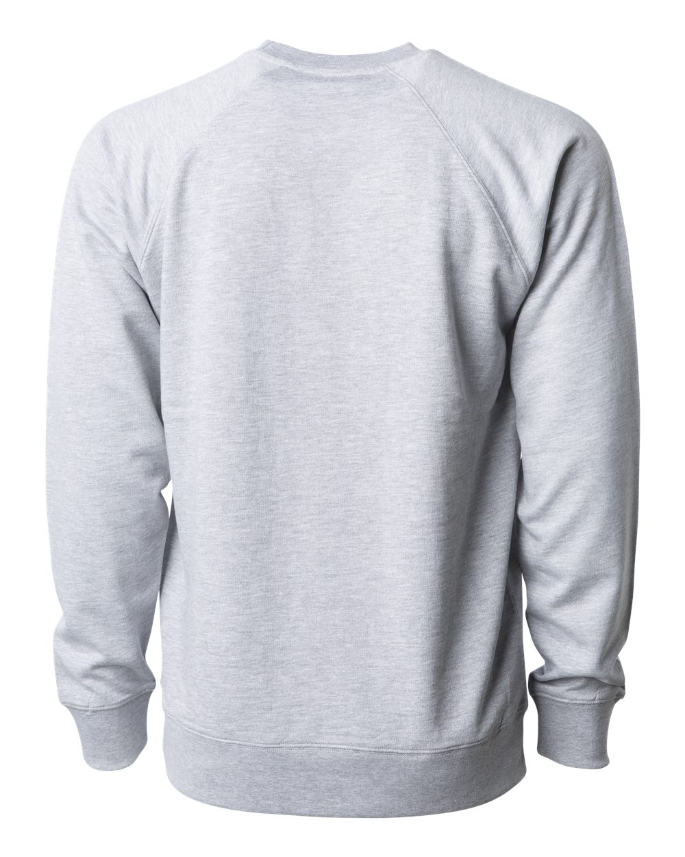 Rear View of Athletic Heather Icon Lightweight Loopback Terry Crewneck Sweatshirt - SS1000C