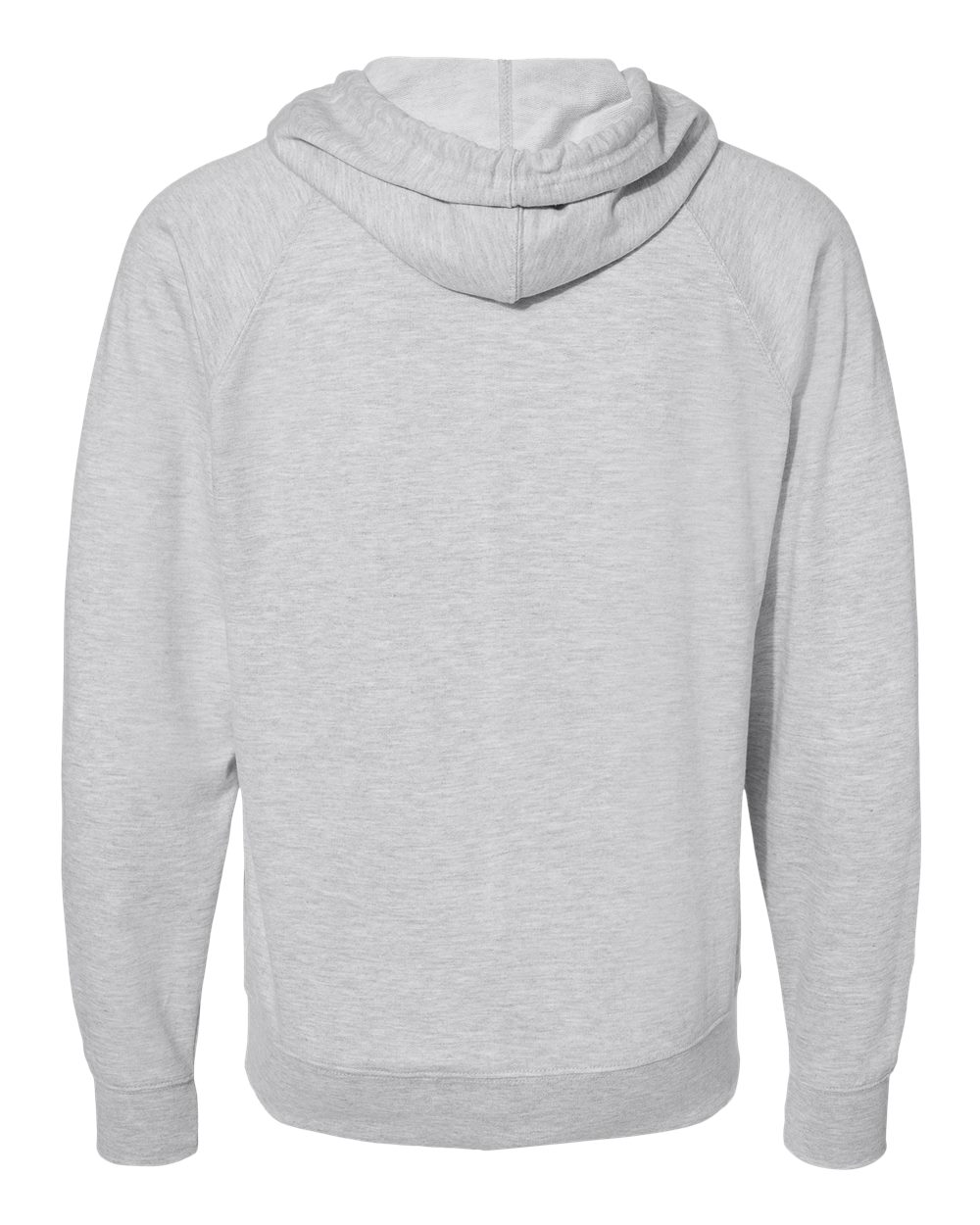 Front View of Athletic Heather Icon Lightweight Loopback Terry Full-Zip Hooded Sweatshirt - SS1000Z