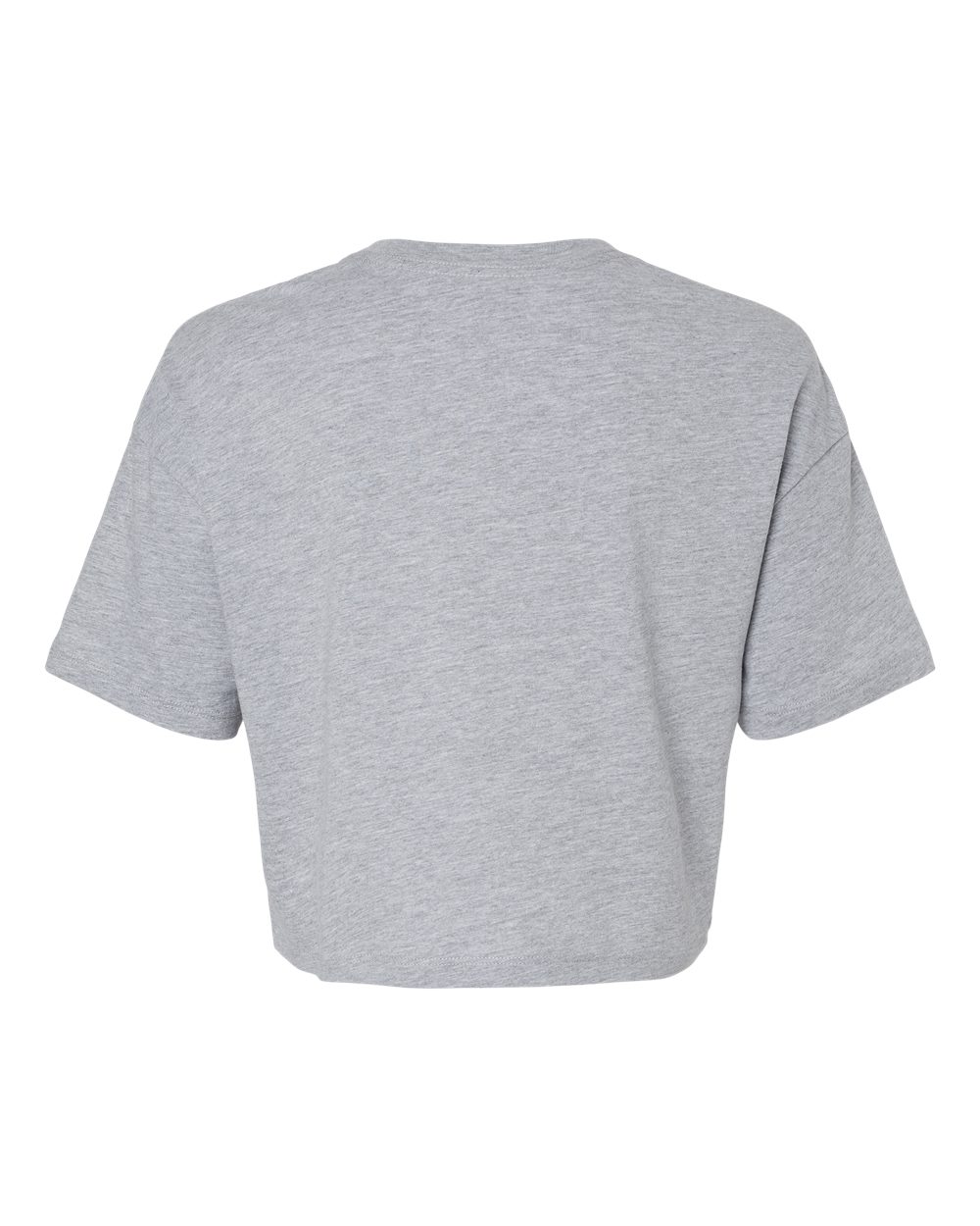Front View of Athletic Heather Women's Jersey Crop Tee - 6482