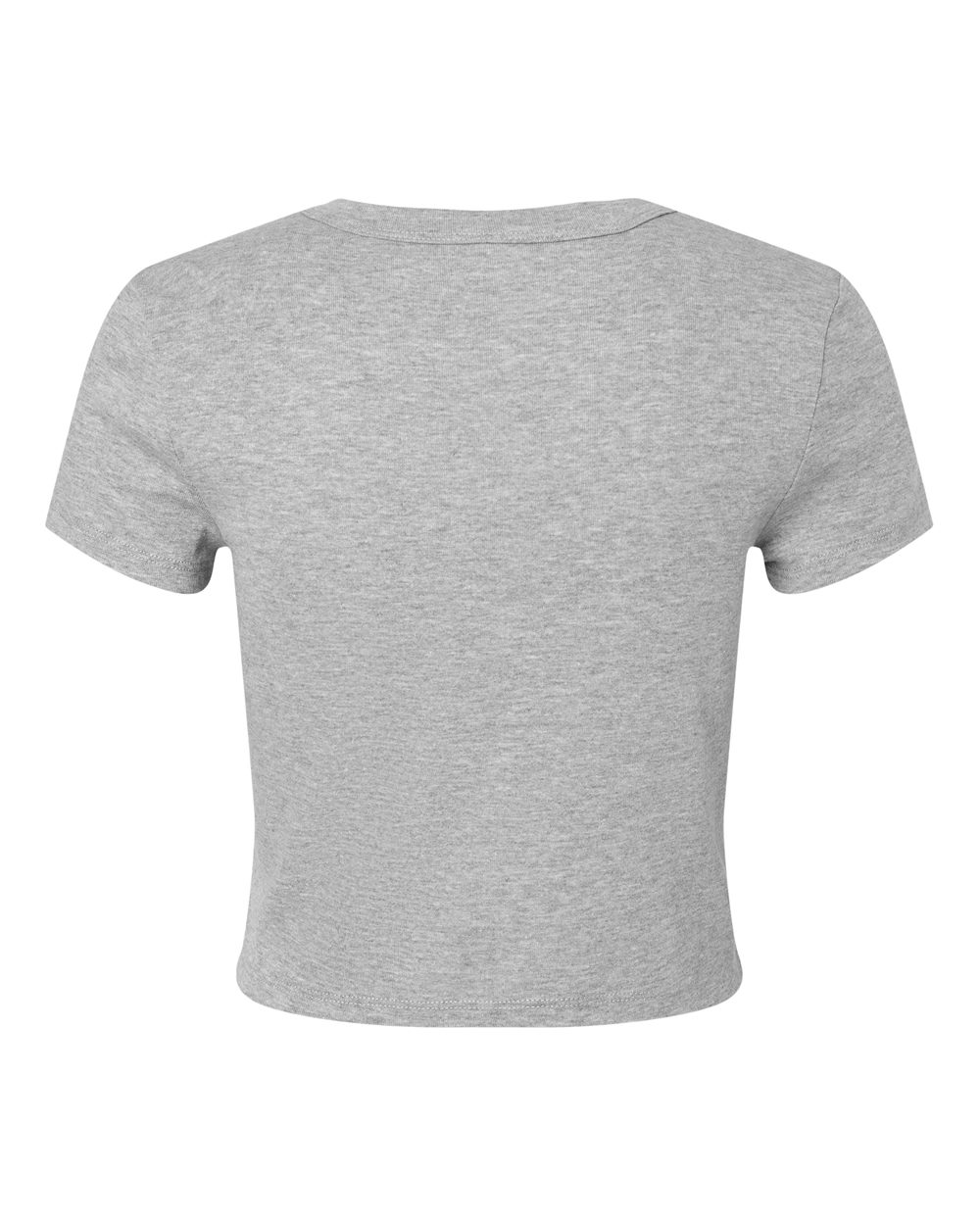 Front View of Athletic Heather Women's Micro Rib Baby Tee - 1010