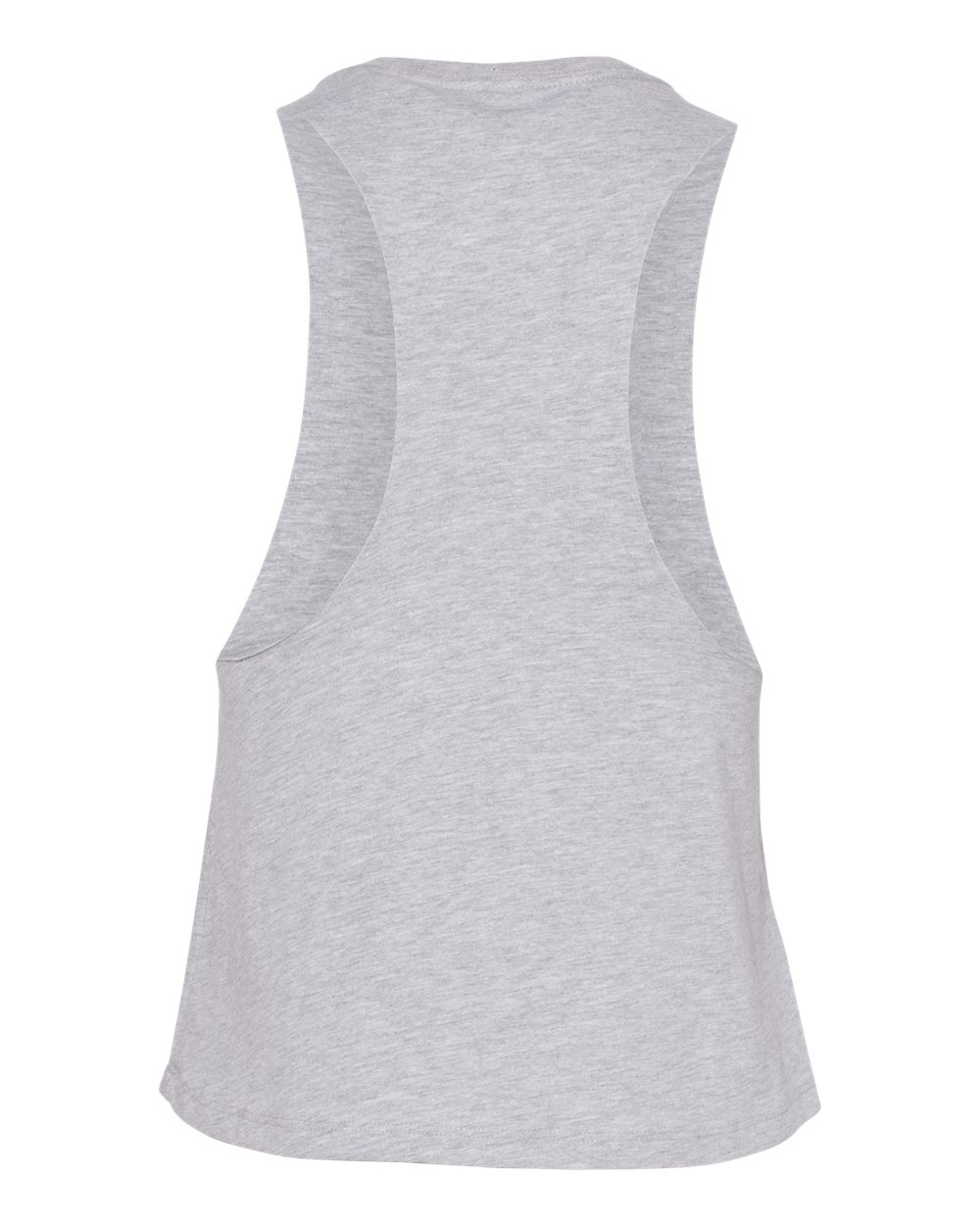 Front View of Athletic Heather Women's Racerback Crop Tank - 6682