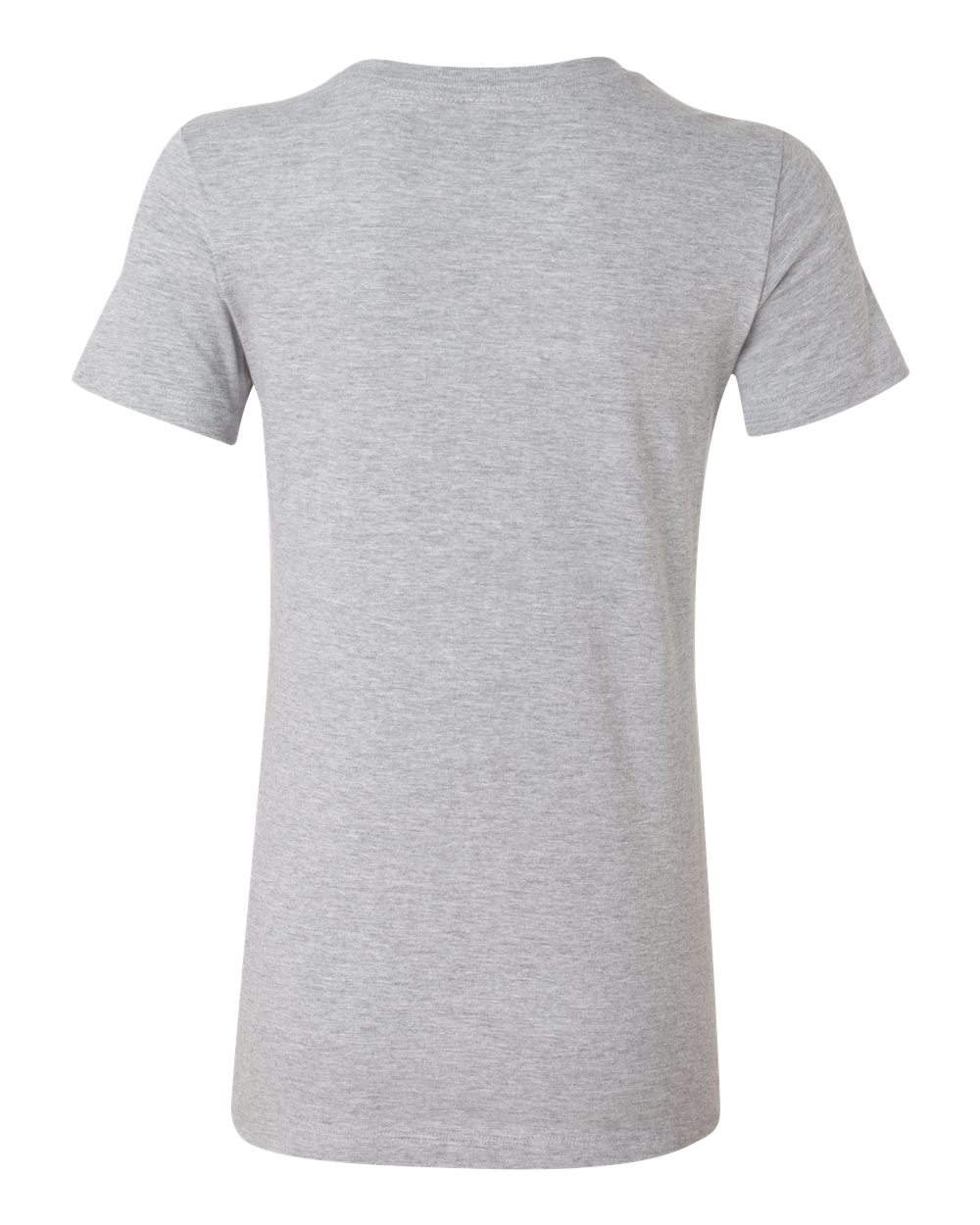 Rear View of Athletic Heather Women&#39;s Slim Fit Tee - 6004
