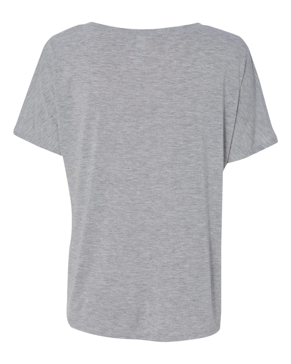 Rear View of Athletic Heather Women’s Slouchy V-Neck Tee - 8815