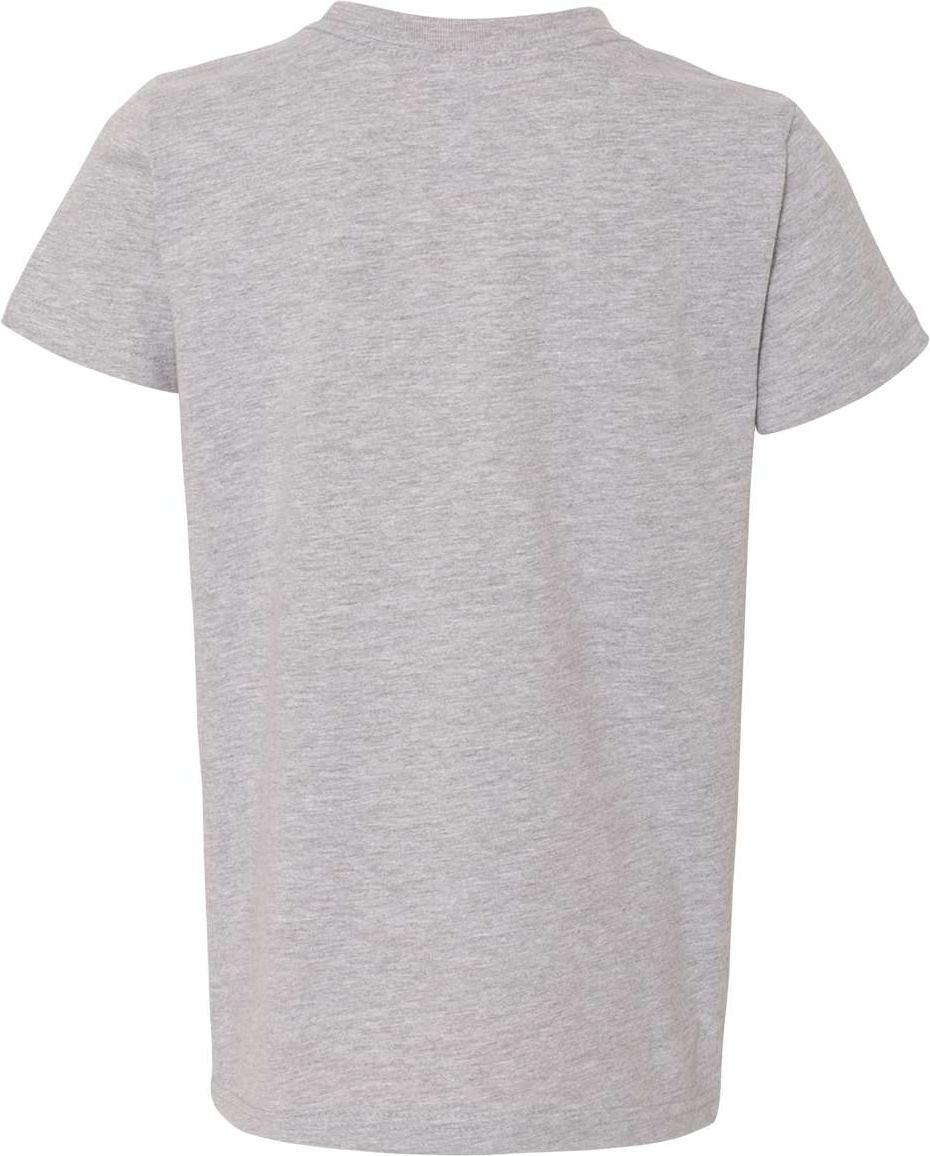 Front View of Athletic Heather Youth CVC Jersey Tee - 3001YCVC