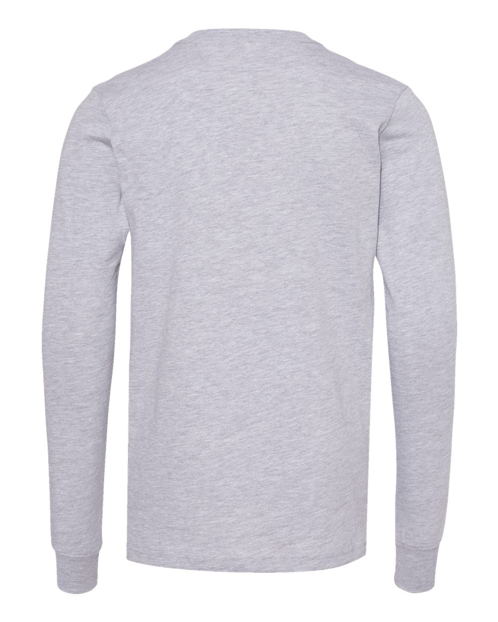 Front View of Athletic Heather Youth Heather CVC Long Sleeve Tee - 3501YCVC