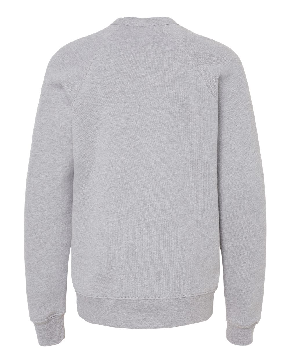 Front View of Athletic Heather Youth Sponge Fleece Crewneck Sweatshirt - 3901Y