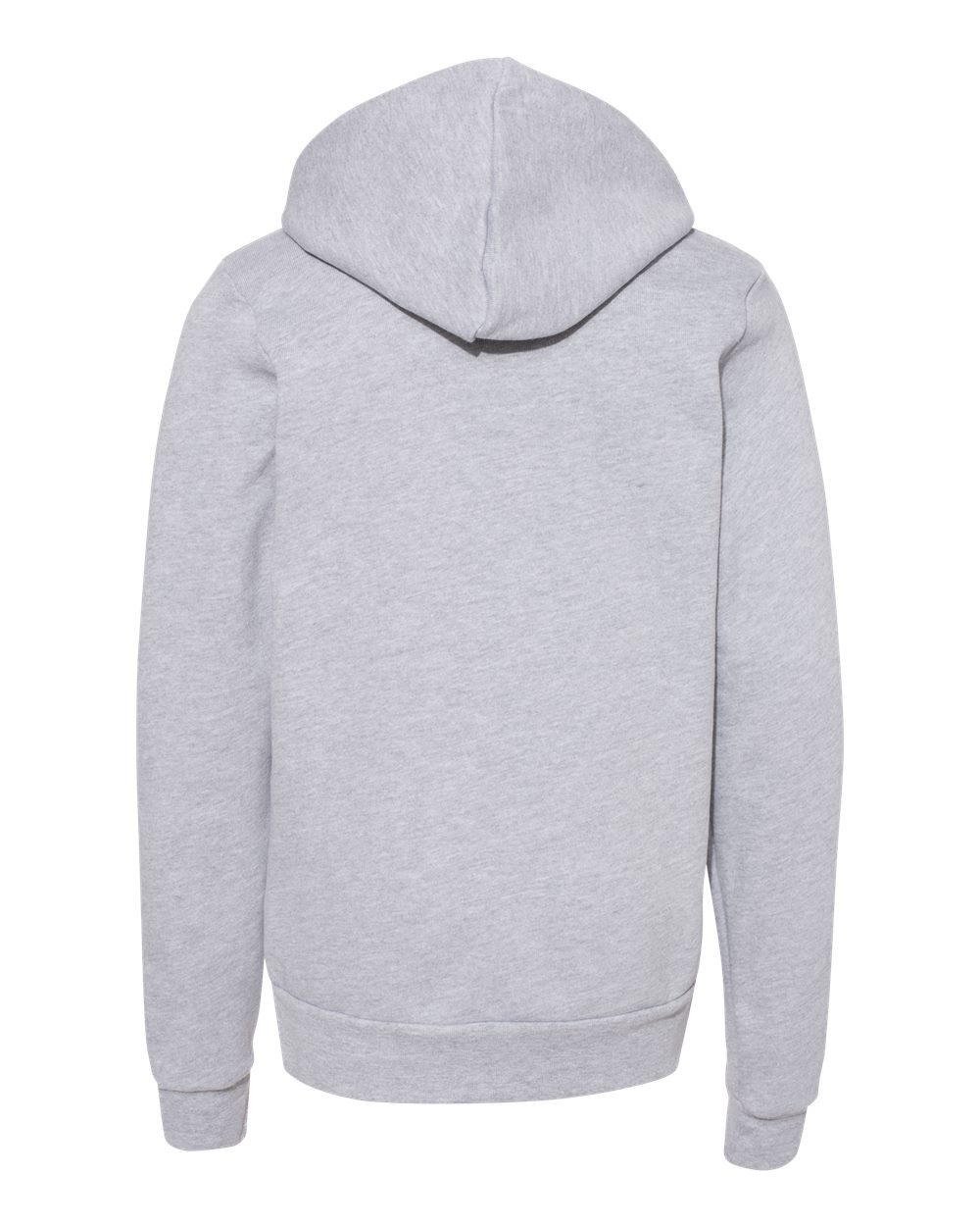 Front View of Athletic Heather Youth Sponge Fleece Hoodie - 3719Y