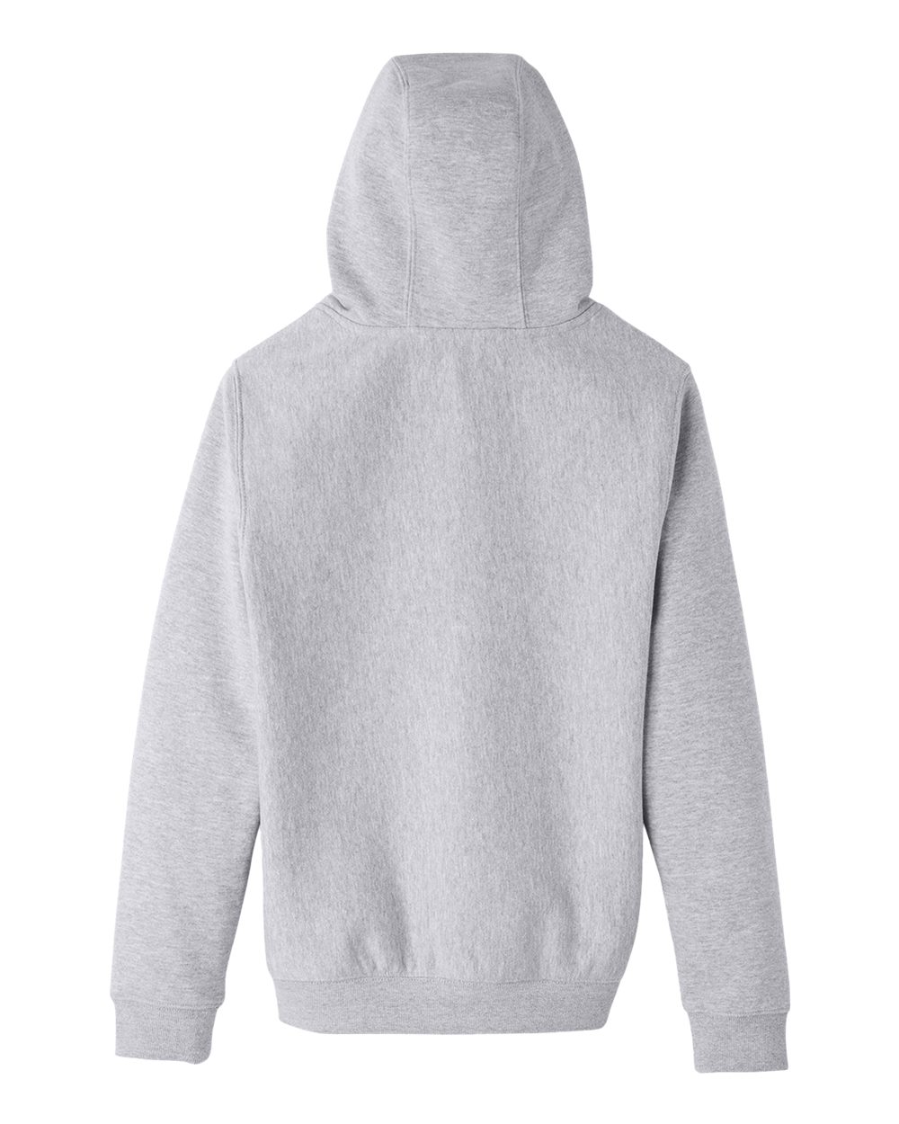 Rear View of Athletic Heather Youth Zone HydroSport™ Heavyweight Pullover Hooded Sweatshirt - TT96Y