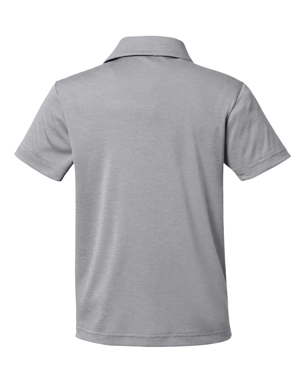 Front View of Athletic Heather Youth Zone Sonic Heather Performance Polo - TT51HY
