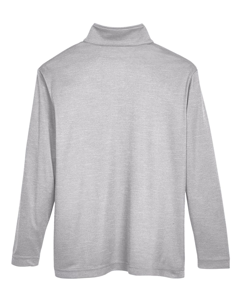 Front View of Athletic Heather Youth Zone Sonic Heather Performance Quarter-Zip Pullolver - TT31HY