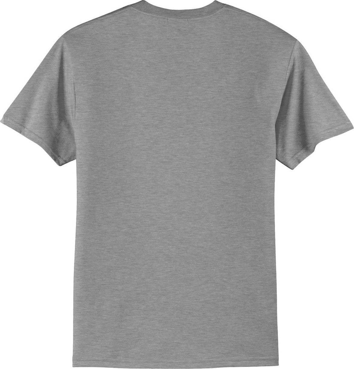 Front View of Athletic Hthr Port & Co Core Blend Tee. PC55