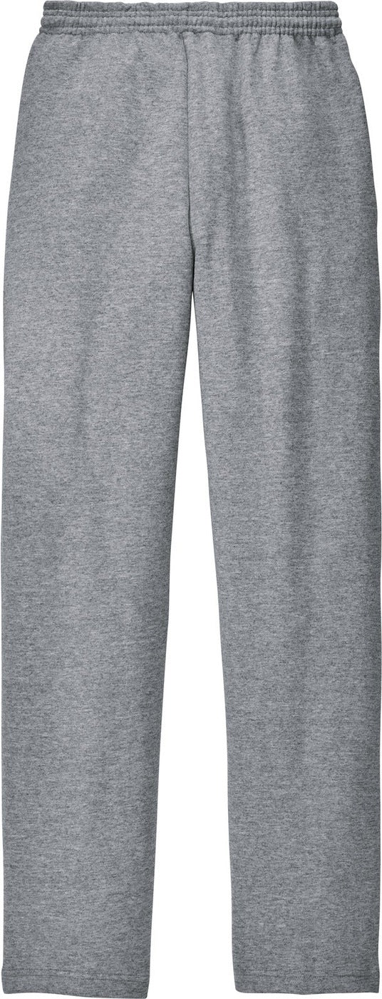 Front View of Athletic Hthr Port & Co Core Fleece Sweatpant with Pockets. PC78P