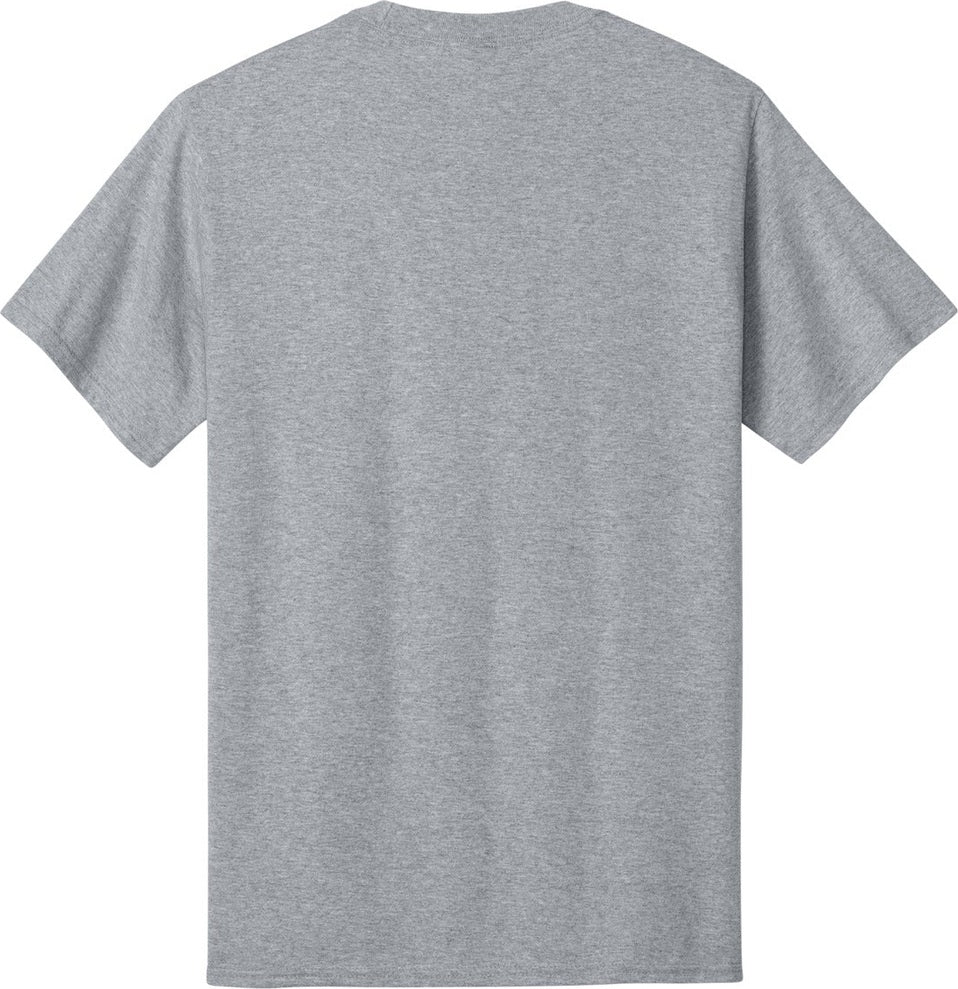 Rear View of Athletic Hthr Port & Co Tall Core Cotton Tee PC54T