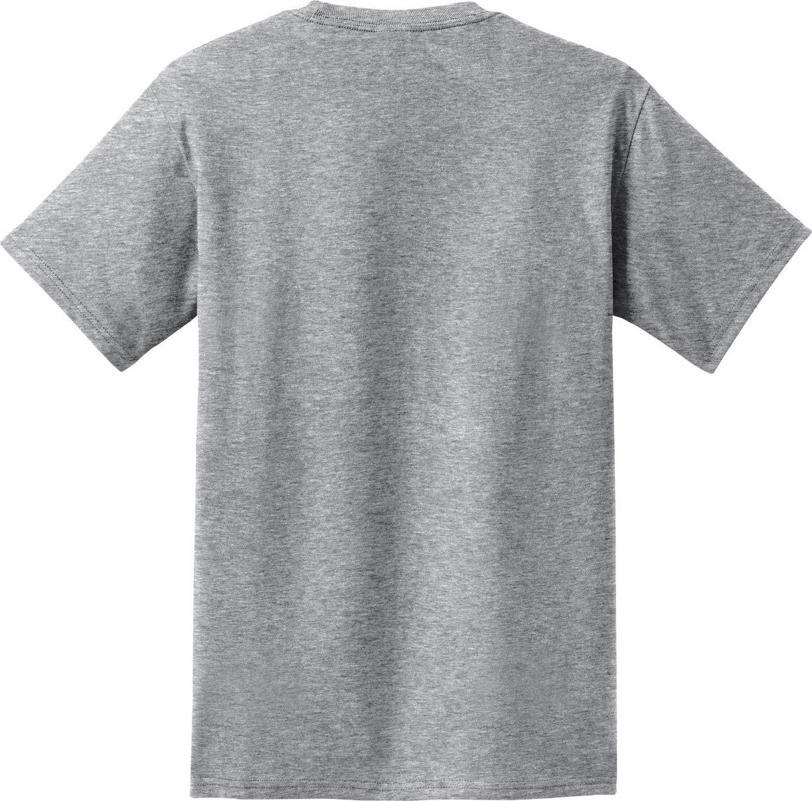 Front View of Athletic Hthr Port & Co Tall Essential Pocket Tee. PC61PT