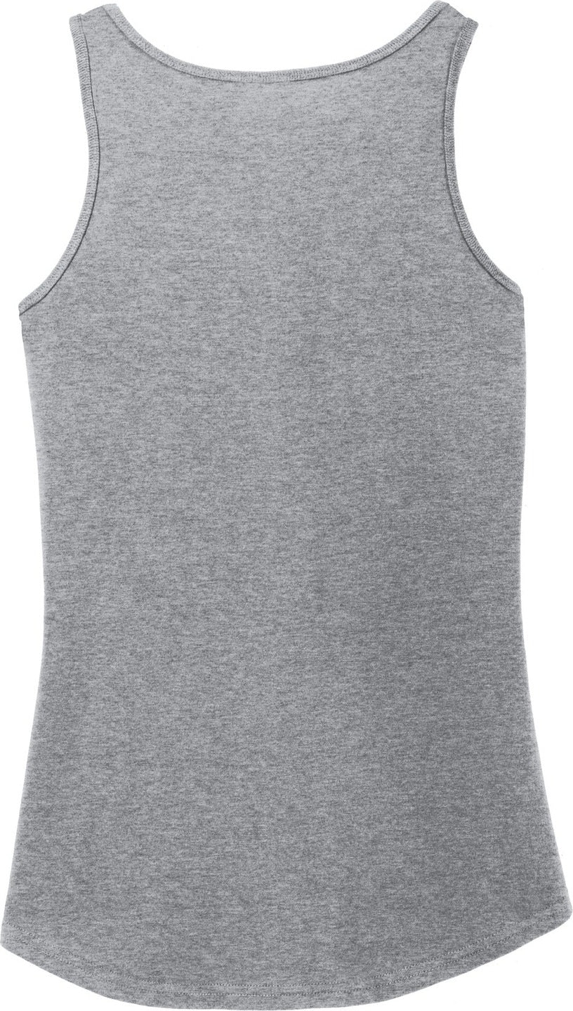 Front View of Athletic Hthr Port & Co Women's Core Cotton Tank Top. LPC54TT