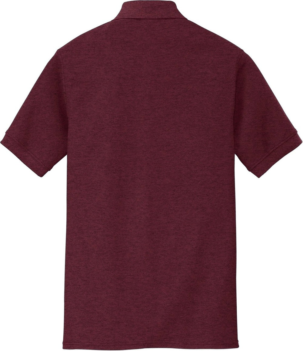 Front View of Athletic Marn Port & Co Core Blend Pique Polo. KP155