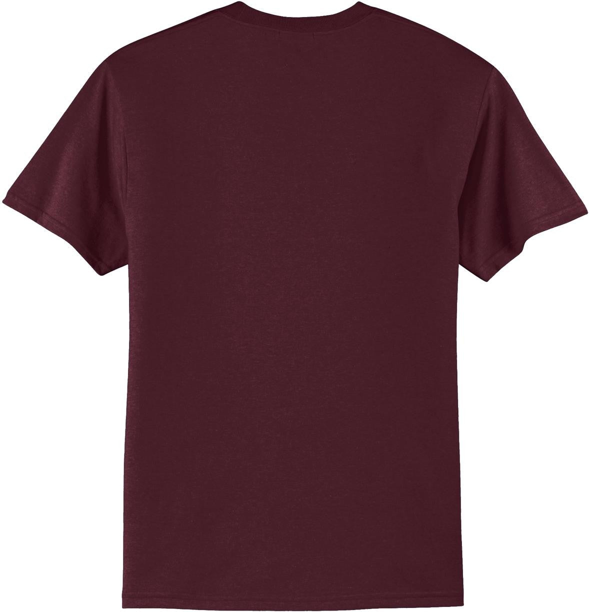 Front View of Athletic Marn Port & Co Tall Core Blend Tee. PC55T