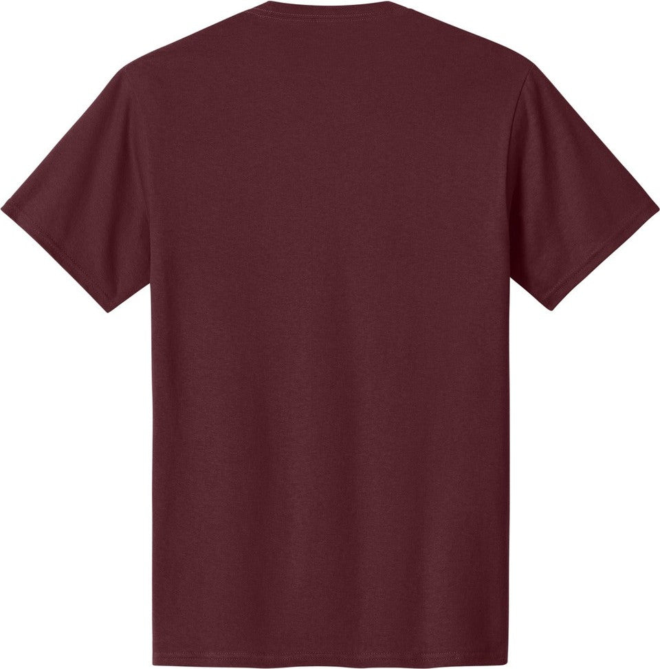 Rear View of Athletic Marn Port & Co Tall Core Cotton Tee PC54T
