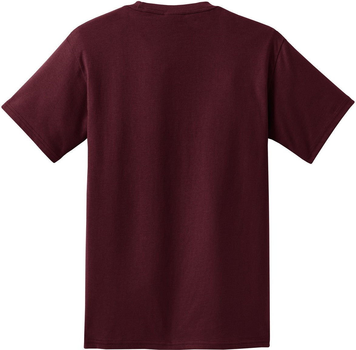 Rear View of Athletic Marn Port & Co Tall Essential Pocket Tee. PC61PT