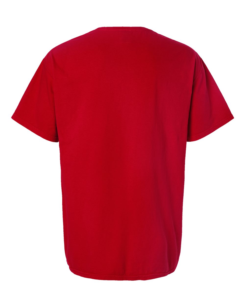 Front View of Athletic Red Garment-Dyed T-Shirt - GDH100