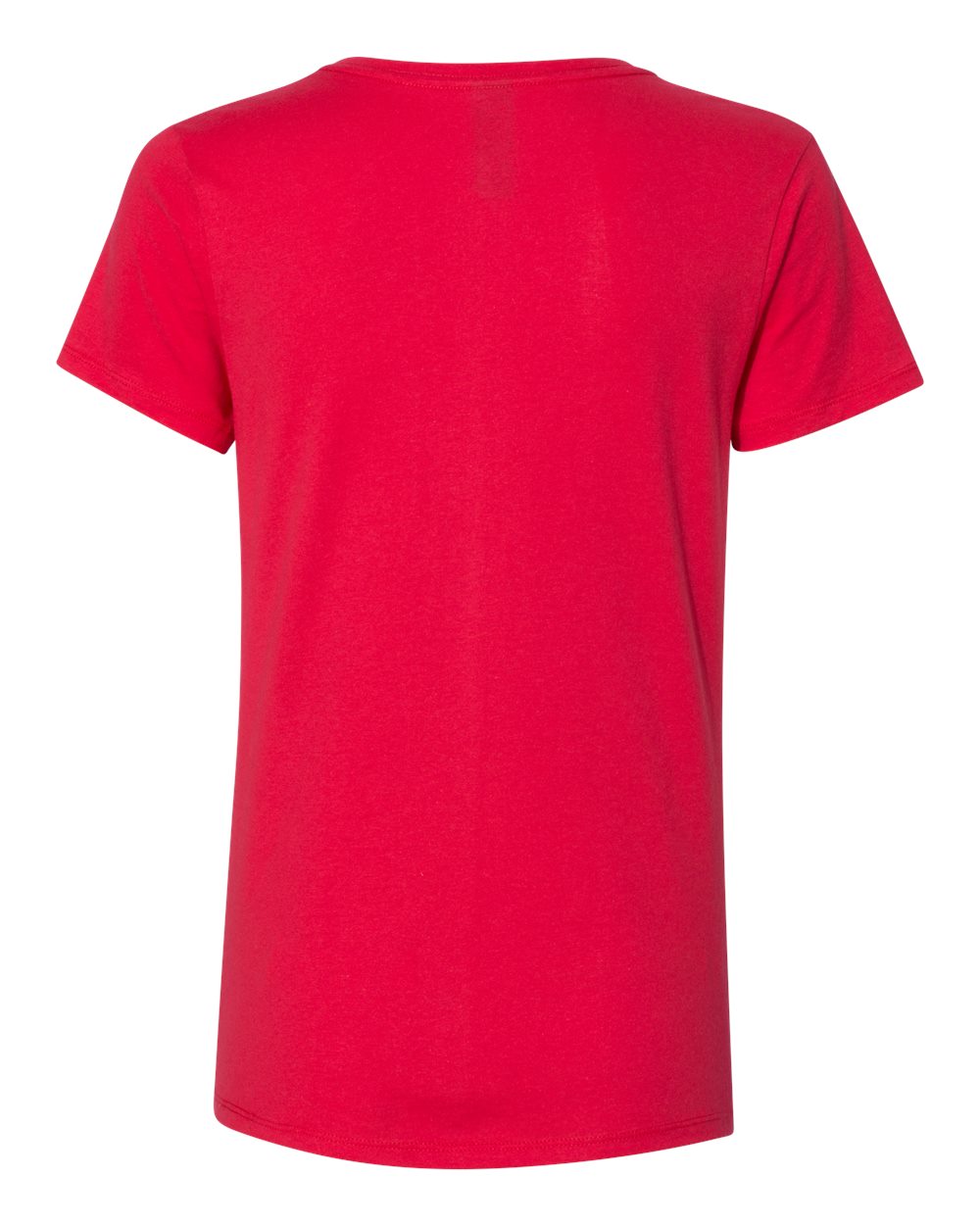 Front View of Athletic Red Perfect-T Women’s V-Neck T-Shirt - S04V