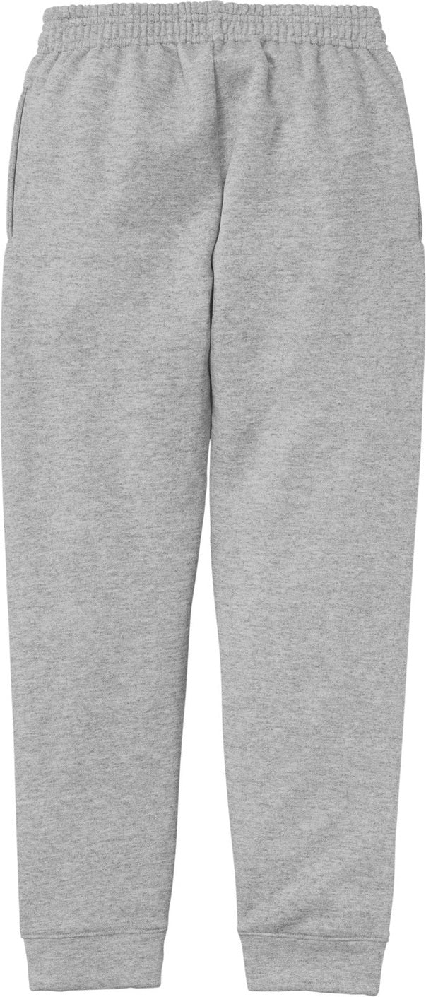 Front View of AthlHthr Port & Co Youth Core Fleece Jogger. PC78YJ