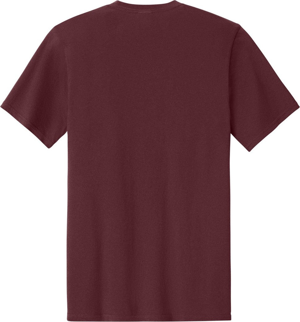 Rear View of AthlMaroon Port & Co Easy Cotton Tee PC43