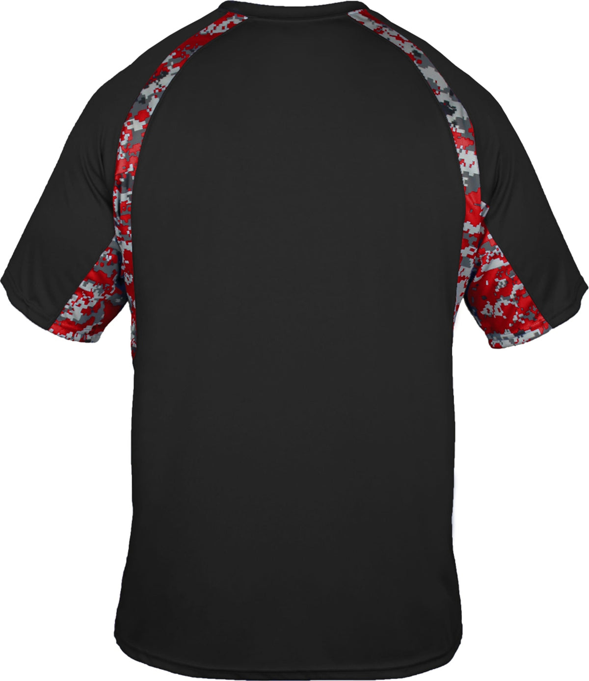 Rear View of BA BLACK/RED DIGITAL DIGITAL HOOK TEE