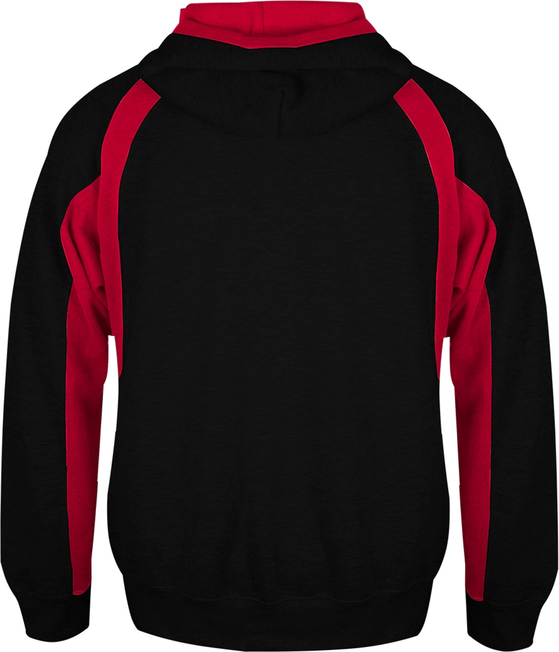 Rear View of BA BLACK/RED HOOK HOOD