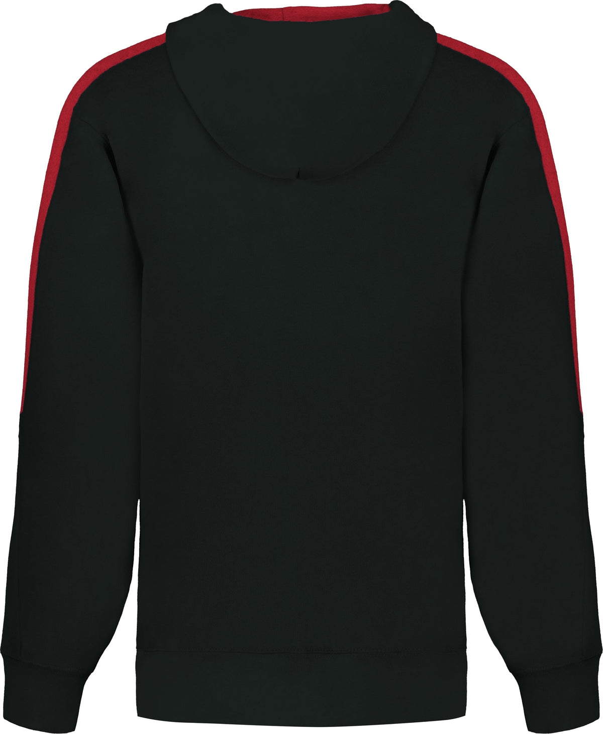 Rear View of BA BLACK/RED SABER HOODIE
